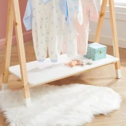 Baita Armoires Enfant Portant Blanc 80cm -Armoires enfant Soldes portant blanc 80cm 4