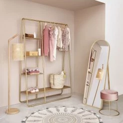 Maisons Du Monde Armoires Enfant Portant En Sapin Et Métal Coloris Laiton -Armoires enfant Soldes portant en sapin et metal coloris laiton 1000 13 6 206359 6