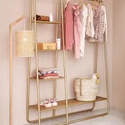 Maisons Du Monde Armoires Enfant Portant En Sapin Et Métal Coloris Laiton -Armoires enfant Soldes portant en sapin et metal coloris laiton 1000 13 6 206359 7