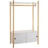 Wadiga Armoires Enfant Portant Vêtements En Bois + Placard Chambre Enfant - 80x40x136cm -Armoires enfant Soldes portant vetements en bois placard chambre enfant 80x40x136cm